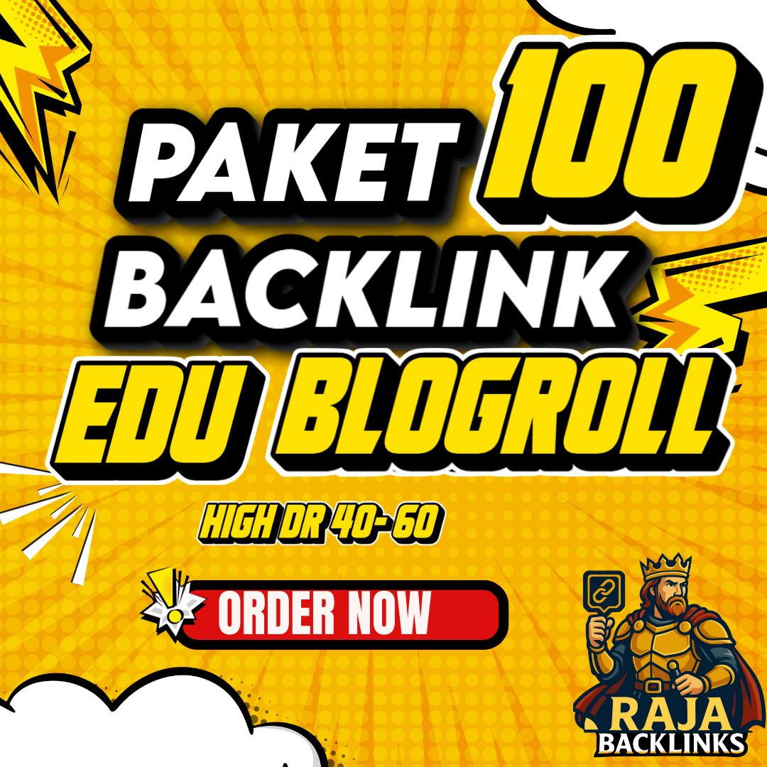 Paket Backlink Edu Blogroll 100