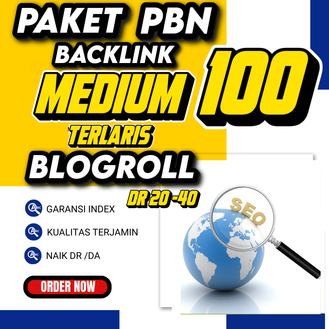 Paket PBN Backlink Medium Terlaris 100 Blogroll