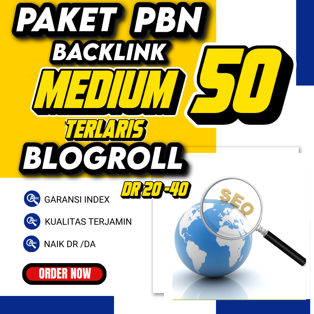 Paket PBN Backlink Medium Terlaris 50 Blogroll